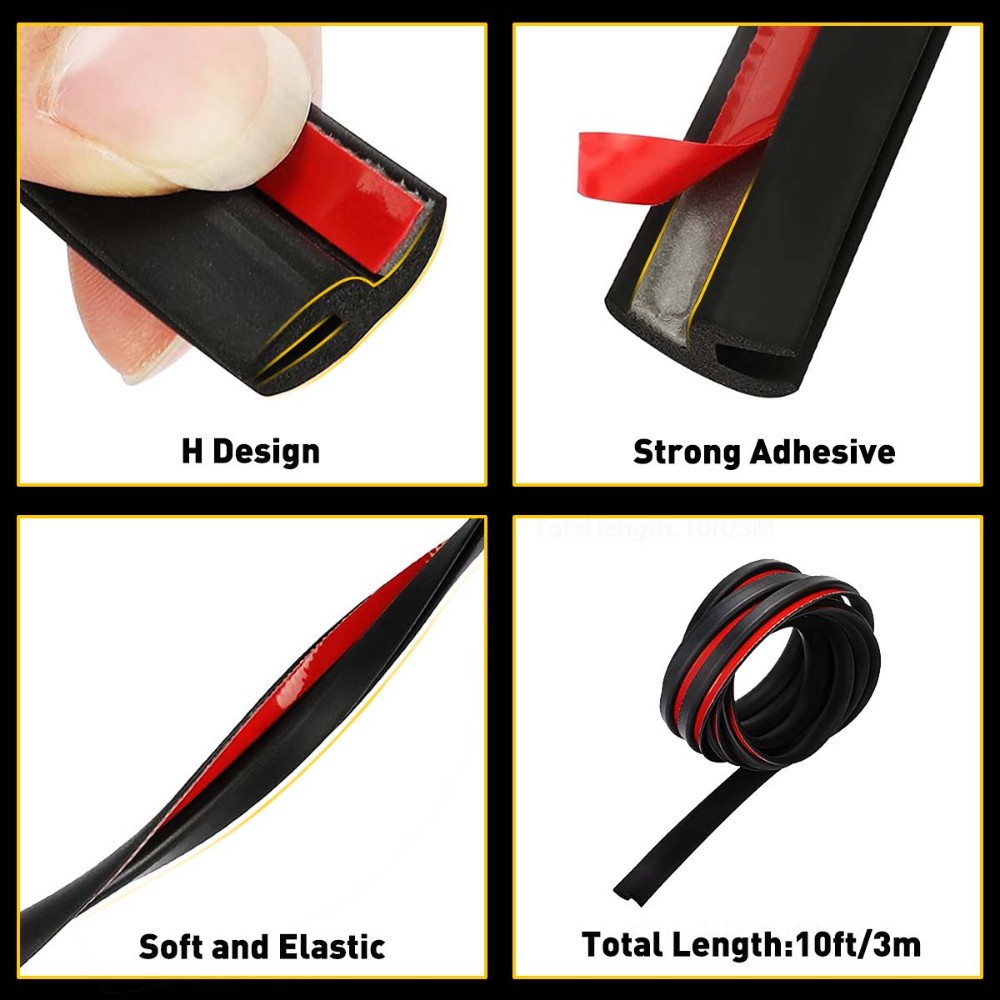10ft Weather Seal Rubber Strip Car Windshield Trim Edge Molding Protector Guard
