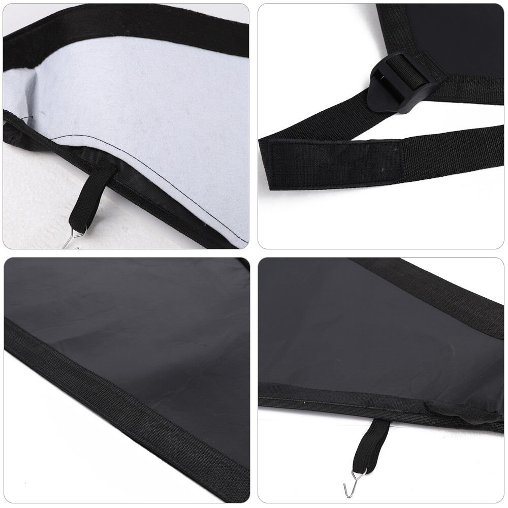Front Hood Engine Bra Cover T-Style Protector For Jeep Wrangler TJ 1997-06 Black