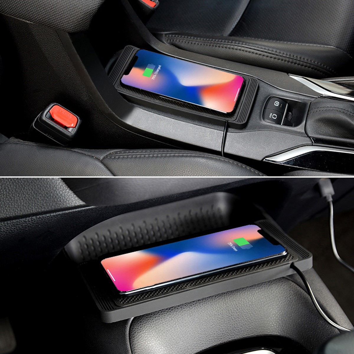 Car Wireless Charger Pad Phone Fast Charging Mat Non-Slip for iPhone Samsung
