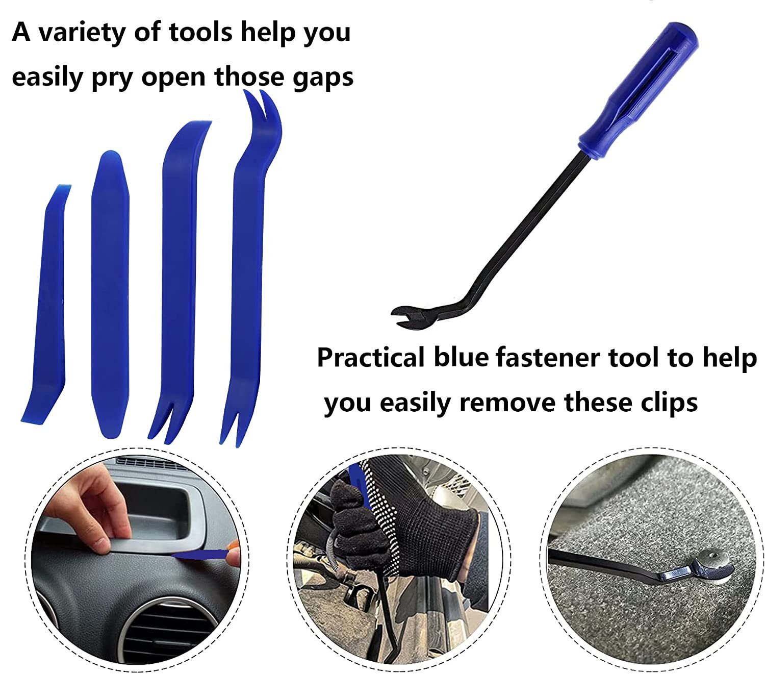 1000 Car Retainer Clips Auto Fasteners Push Trim Clips Pin Rivet Bumper Kits
