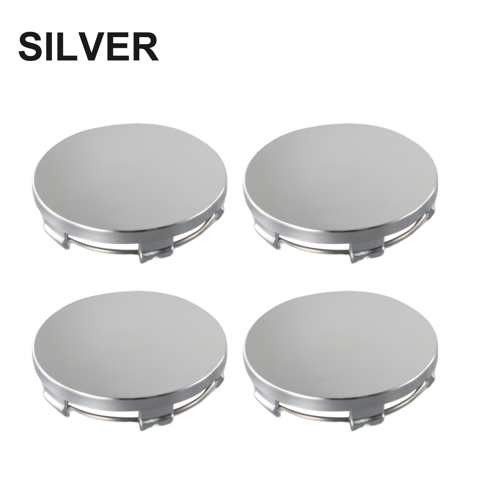 4pcs 60mm New ABS Black Silver Universal-Car Vehicle Wheel Hub Center Cap Cover