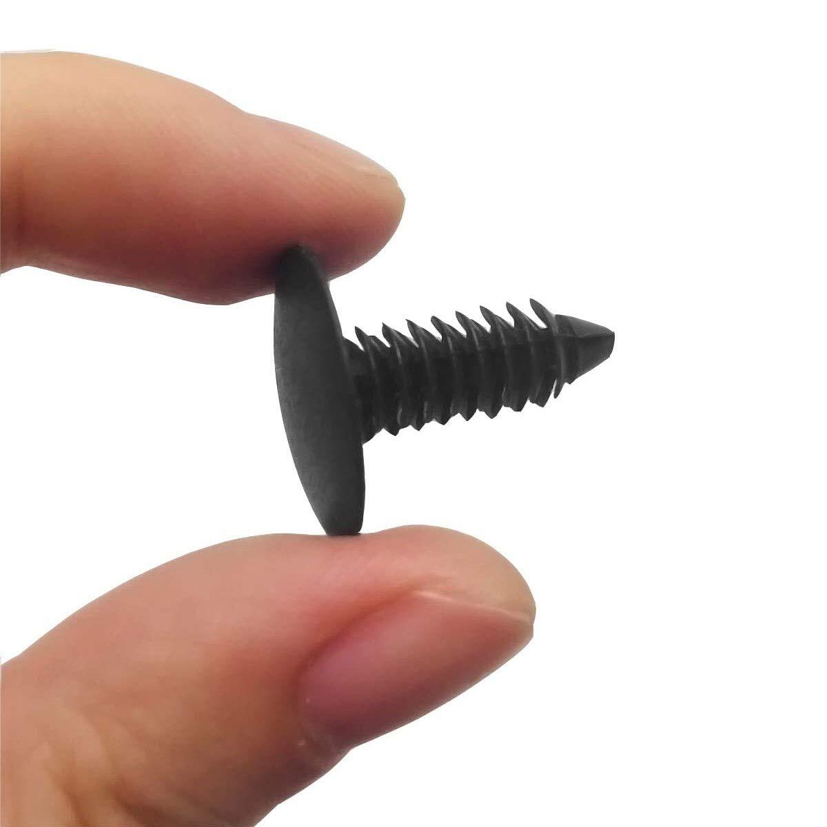 100X 8mm Bumper Clips Auto Car Hole Plastic Rivets Fastener Fender Push Pin NEW