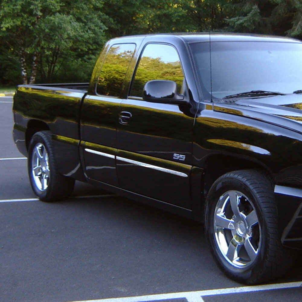 Flat Body Side Molding 1.5″ for 1999-2006 Chevy Silverado/Sierra 4Dr Ext. Cab