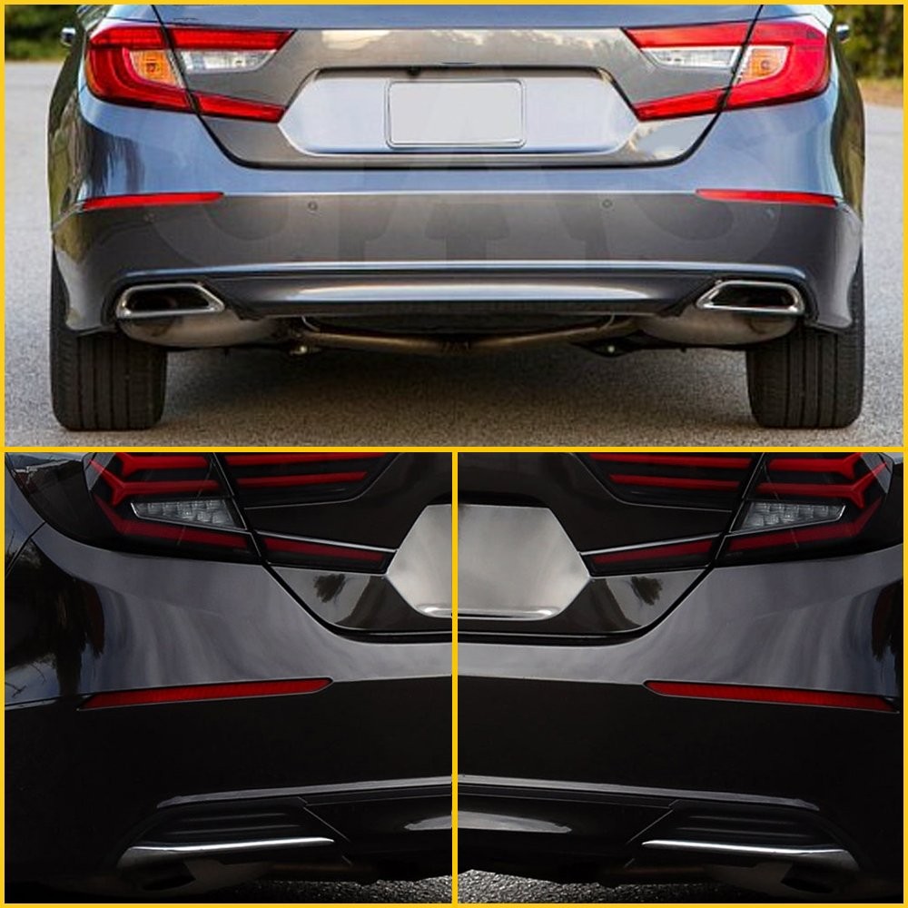 OE-Spec Red Lens Rear Bumper Reflectors Reflex For 2018-2022 Honda Accord Sedan