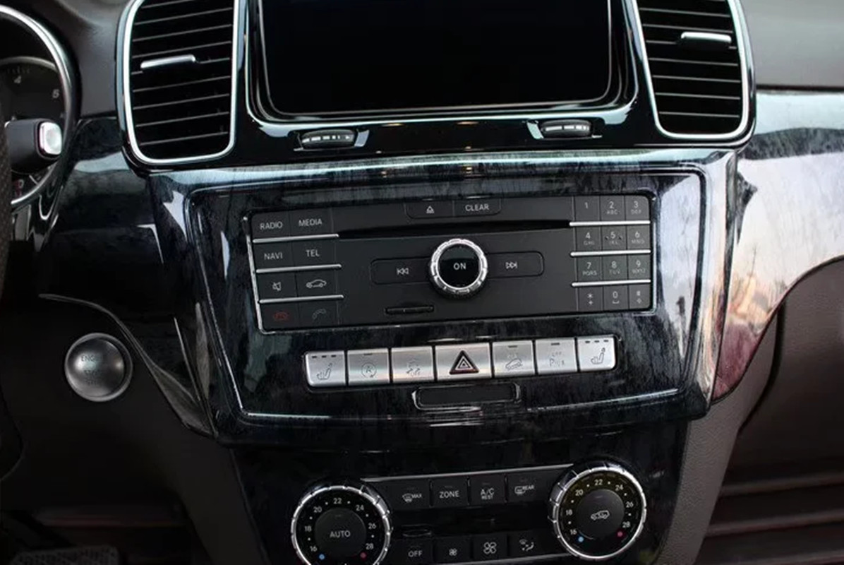 For Benz GLE GLS ABS wood grain Dashboard Center Console Interior Full Kit Trim