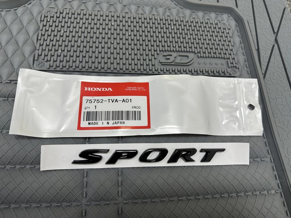 4PC For 2018-2022 Accord Honda Sedan 4Dr Sport Front Grill Trunk Emblem Badge