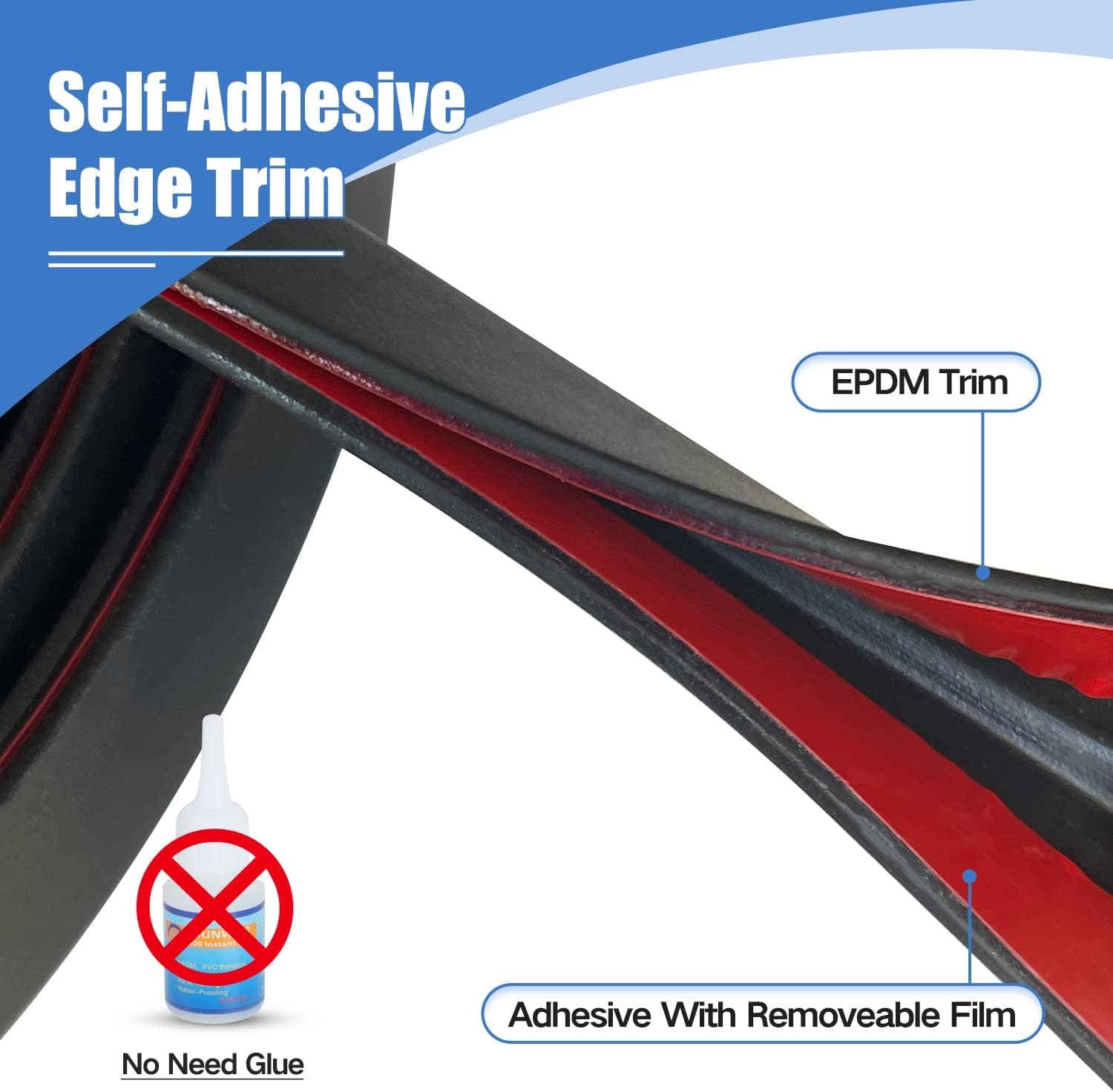 U-Shaped For Most Vehicles 10Feet Door Edge Guard Edge Strip Rubber Sealing Trim