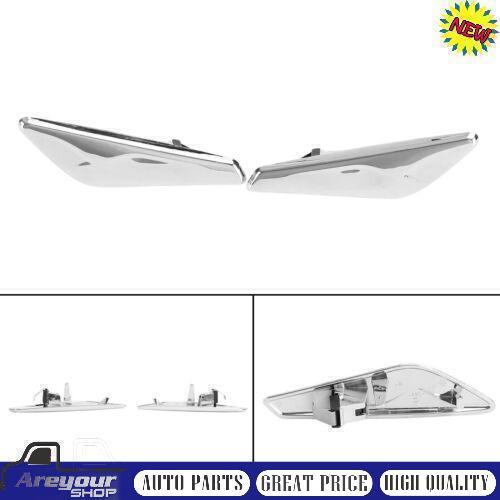 Pair Chrome Front Side Fender Trim Finisher 51117338569/ 570 For BMW F25 F26 X3