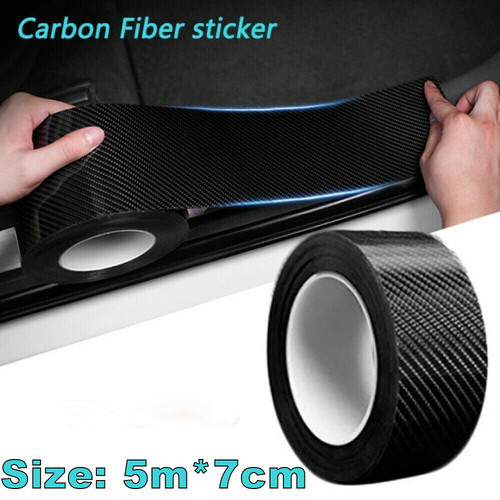 Car Door Carbon Fiber Sticker Body Anti Scratch Protector Sill Scuff Cover Strip