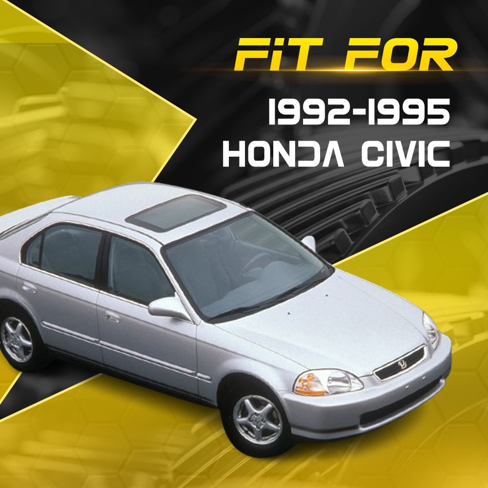 4PCS Front Door Sub Left Right Weatherstrip Seal Black For 1992-1995 Honda Civic