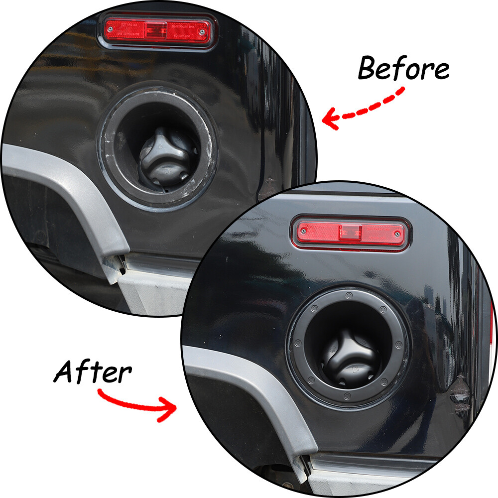 Black Cap Fuel Door Bezel Gas Tank Moulding Cover Trim For Hummer H2 2003-2009