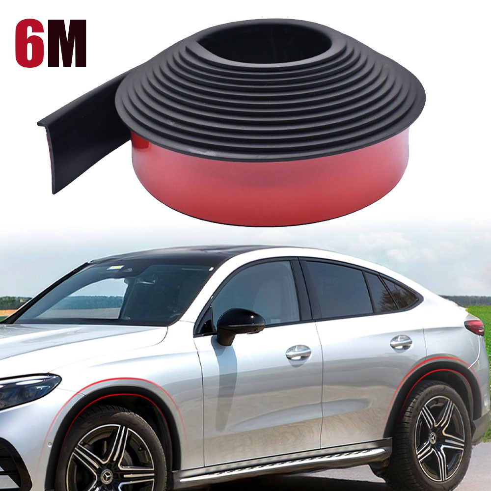 6M Rubber Wheel Eyebrow Arch Trim Fender Flares Protector For Ford Accessories