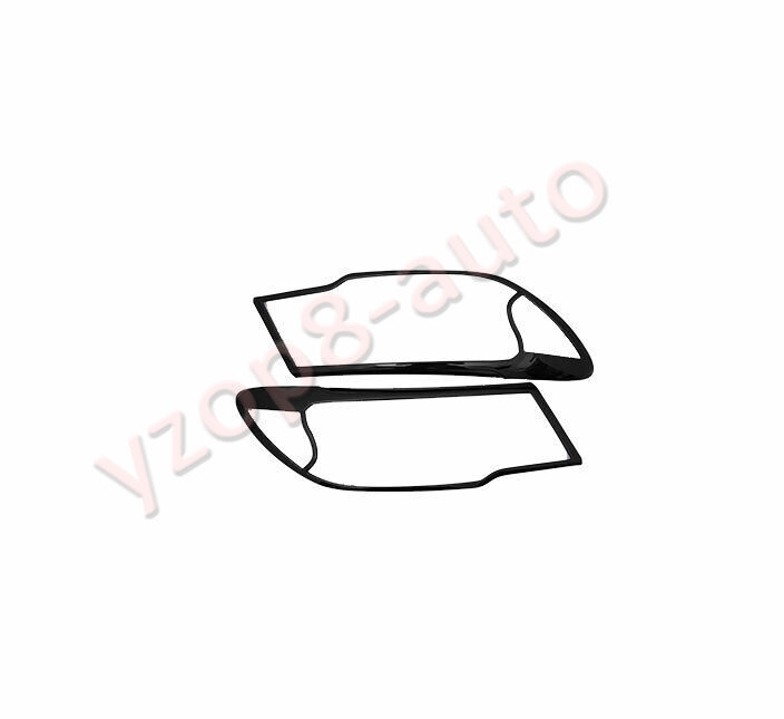 Fit For Jeep Compass 2017-2020 ABS Black Front Headlight Lamp Cover Trim 2PCS