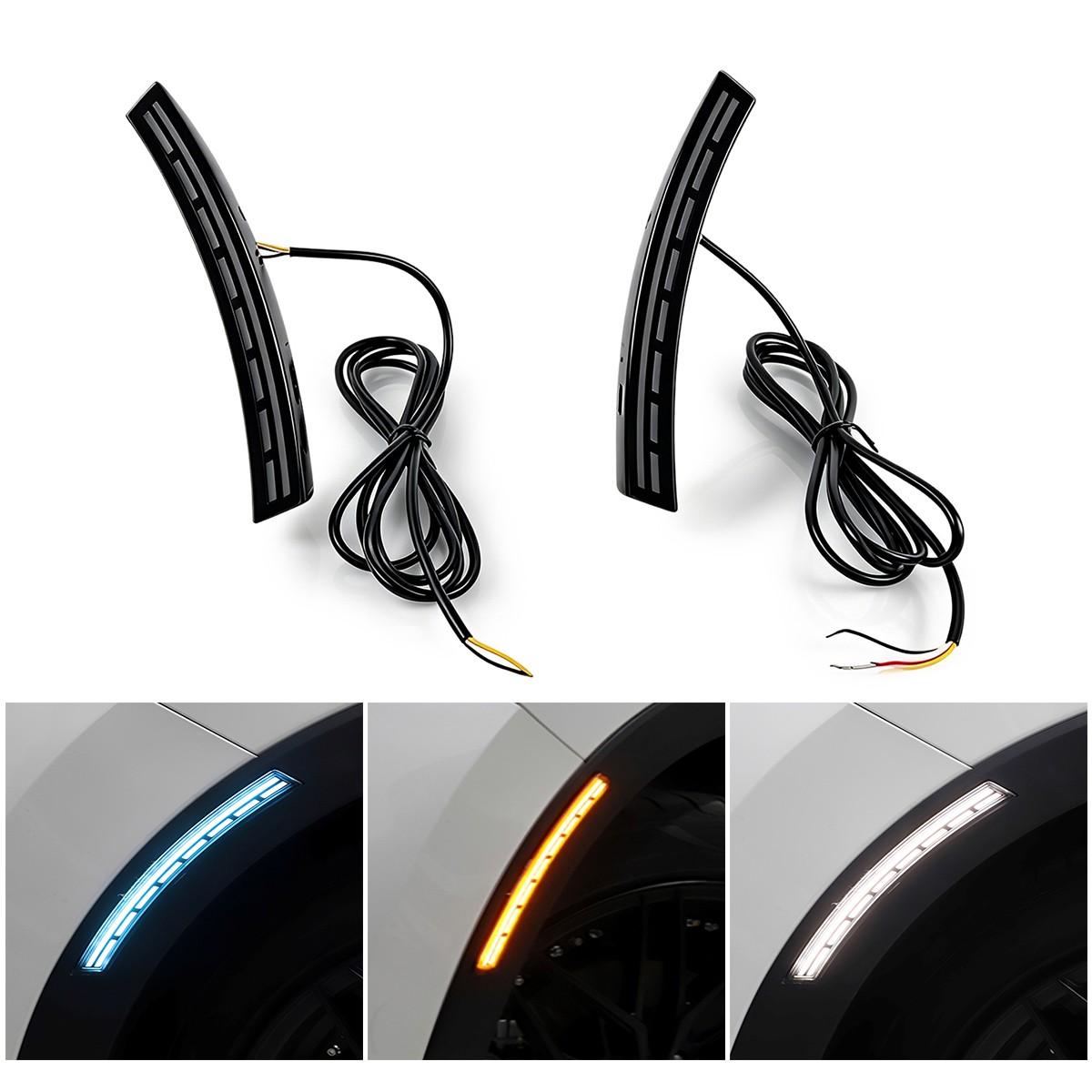 2PCS For Honda CR-V CRV 2023-2026 Daytime Running Light Side LED Light Sets