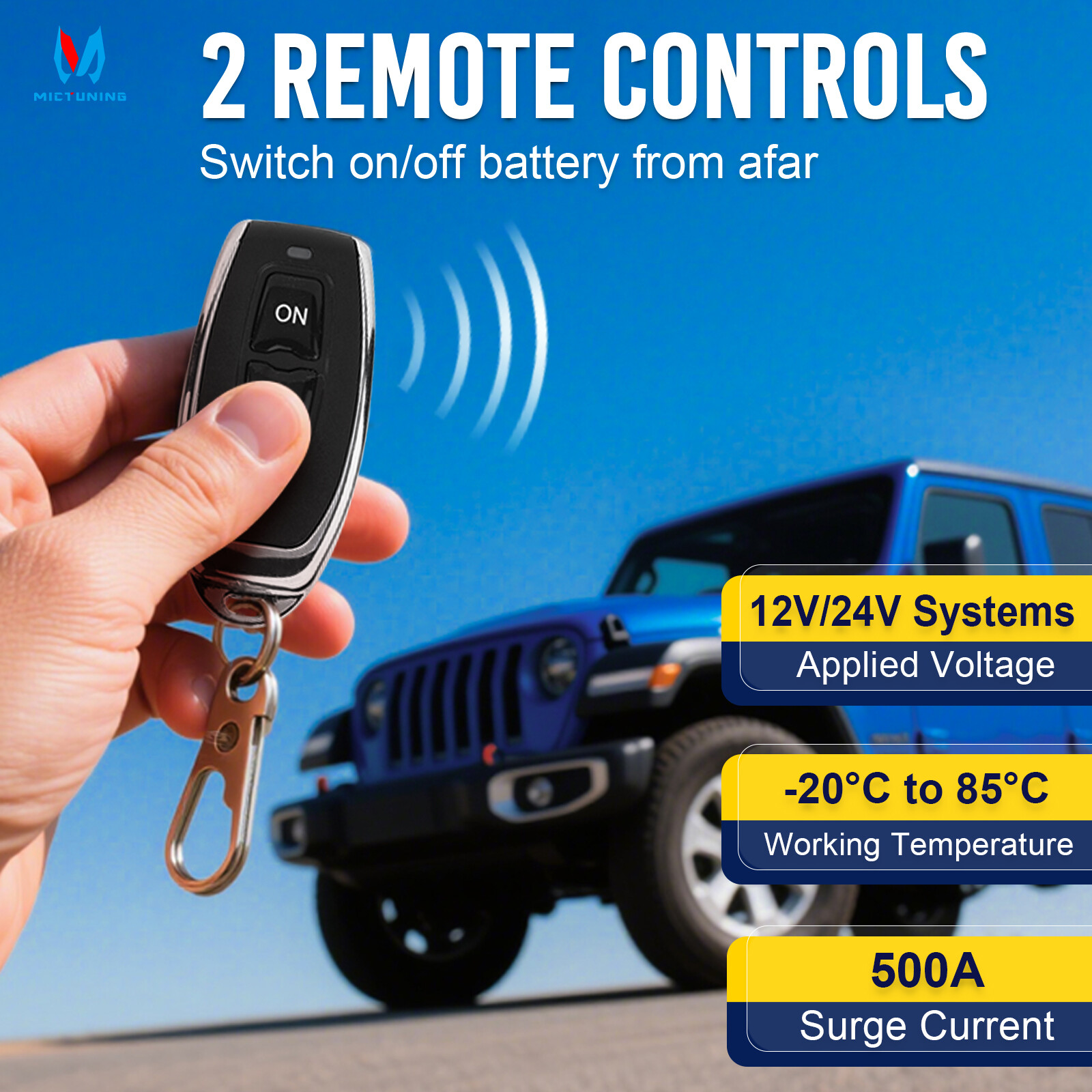 Remote Battery Disconnect Switch Battery Kill Switch 12V 240A for Auto RV ATV US