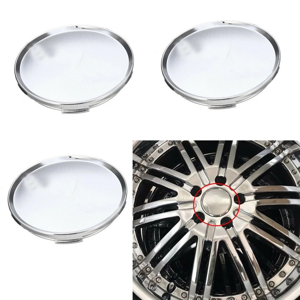 Chrome 4pcs 63mm Car Wheel Center Caps Hub Tyre Rim Hub Cap Cover ABS Universal