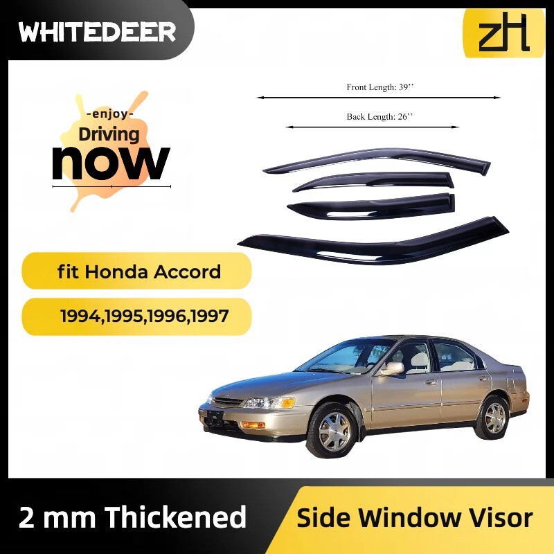 Fits Honda Accord 1994-1997 Side Window Visor Sun Rain Deflector Guard