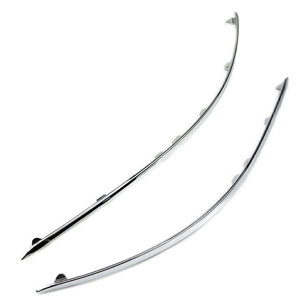 LH+ RH Front Bumper Chrome Trim Avantgarde For Mercedes C Class W204 07-10