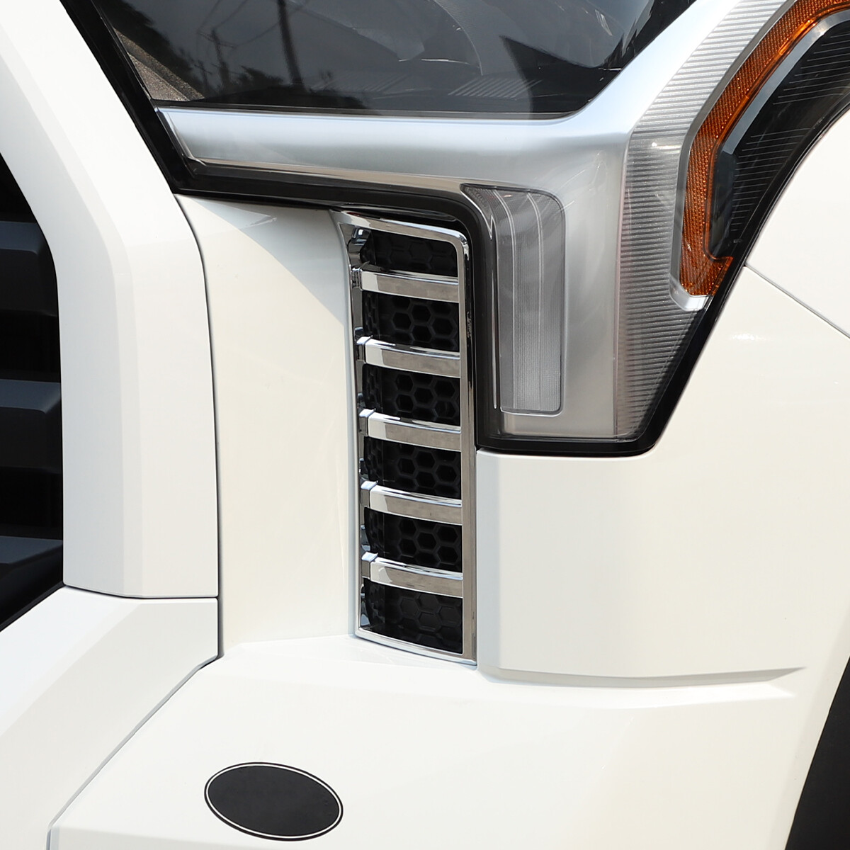 Sliver Front Air Intake Vent Cover Trim Decor For Toyota Tundra 2022 2023 2024