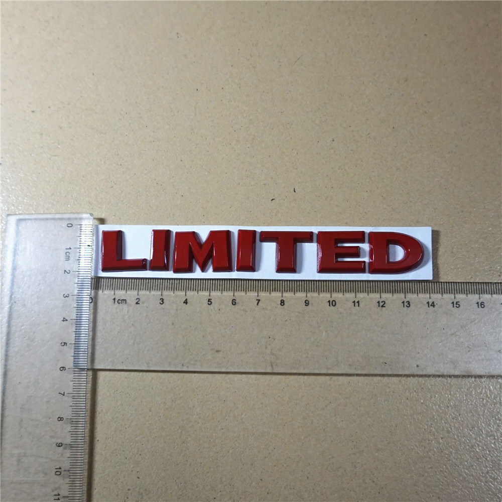 1x Glossy Red LIMITED Metal Sticker Badge Emblem Decal Bumper Hatchback Door Sep