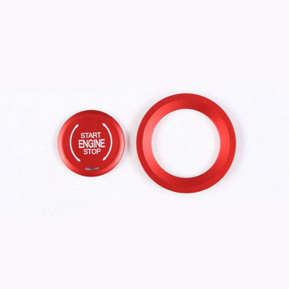 Fits Chevy Silverado 2022-2026 Engine Push Switch Button Ring Trim Red