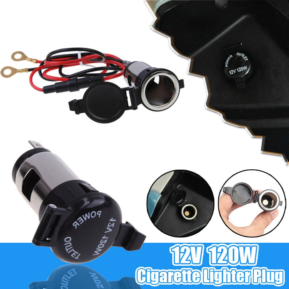 Car Power Socket DC12V 120W Cigarette Plug Outlet Lighter Socket Plug Adapter