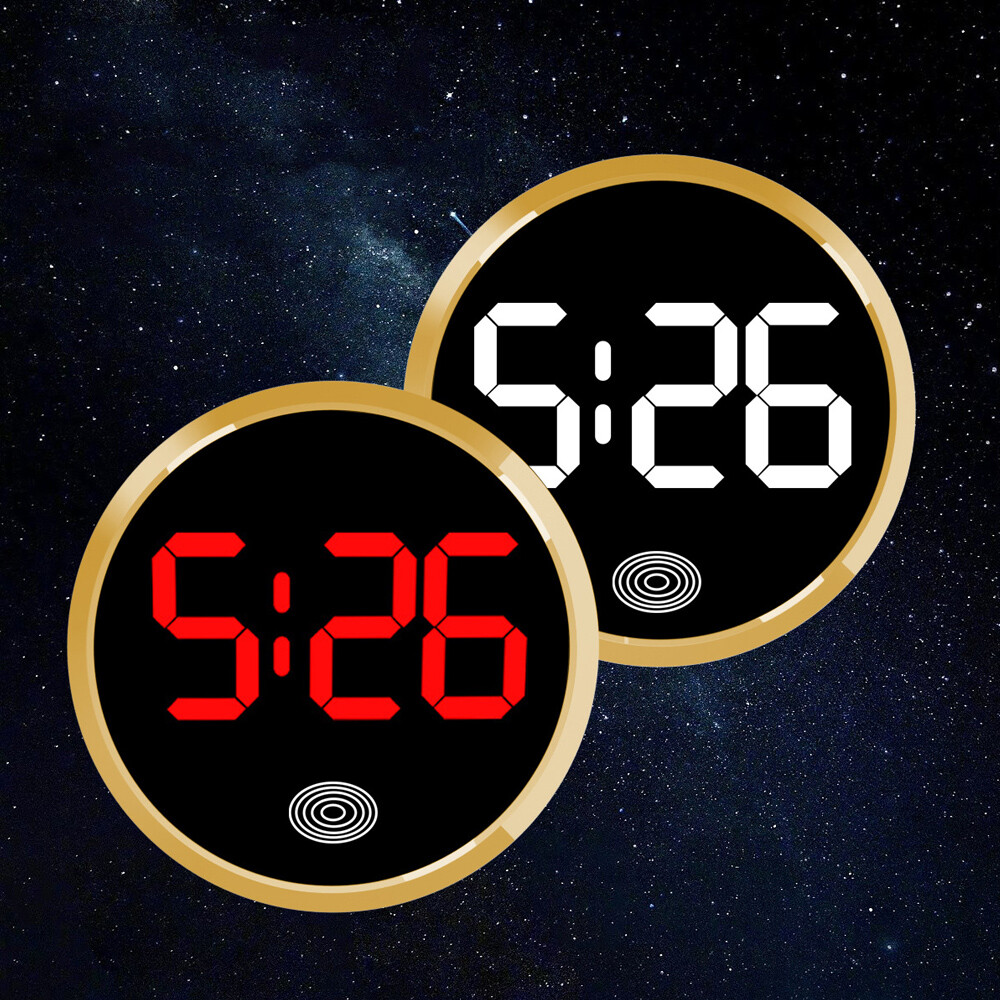 Multicolor LED Digital Clock Auto Dash Air Vent Stick-On Clock Car Accessories