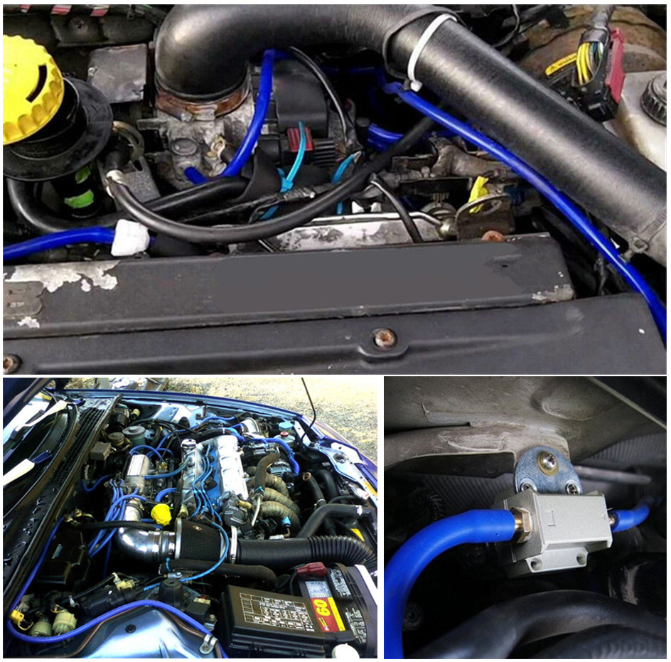 16.4FT Universal High Performance Car Silicone Vacuum Hose Line Tubing 4MM Blue