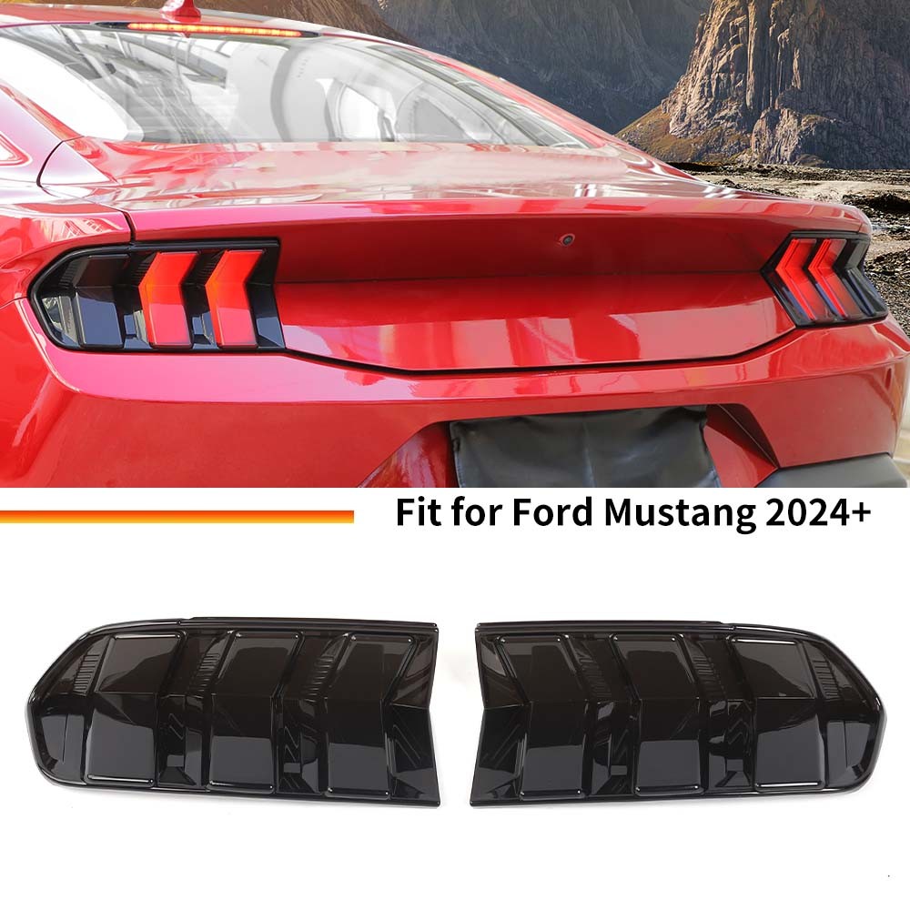 🌟 Rear Tail Light Lamp Trim Overlay Guard Cover Trim For Ford Mustang 2024 2025