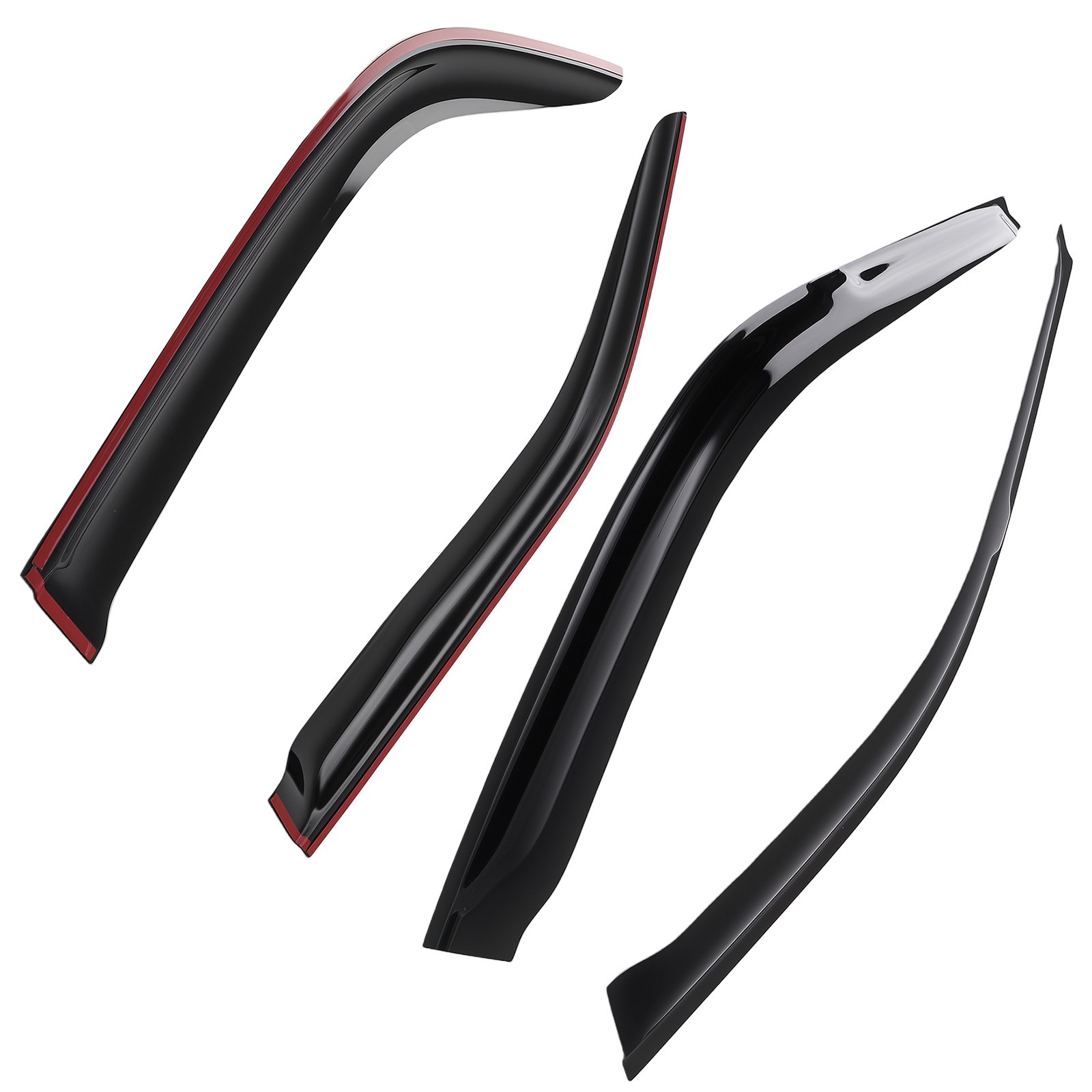 Wind Deflectors Rain Guards for Honda Civic Sedan 1992-1995 Black