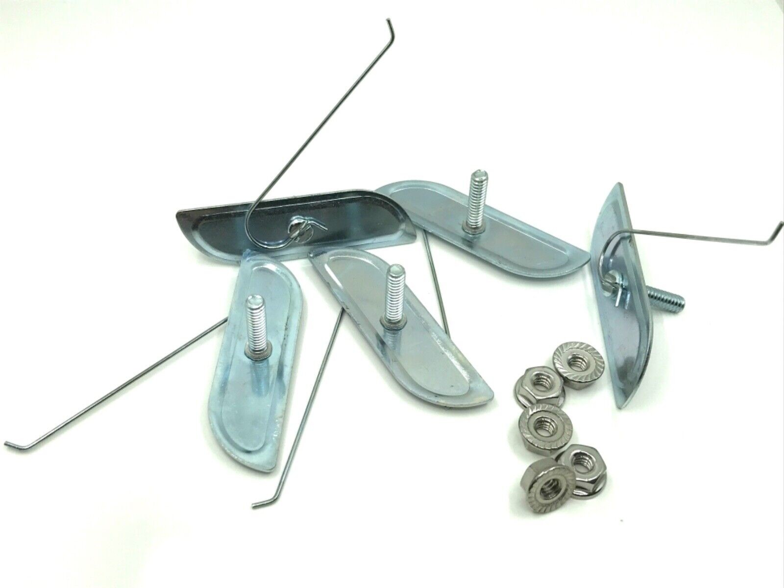 5pcs zinc plated rocker body side trim moulding clips-2″ wide ss fl fits Ford