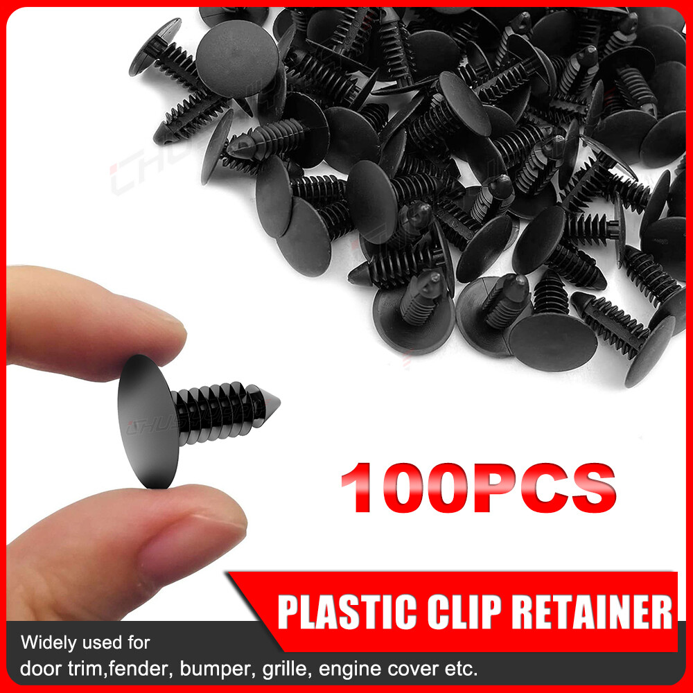 100pcs Bumper Clips RETAINER Rivet Fastener Car Fender Push Pin Auto Body