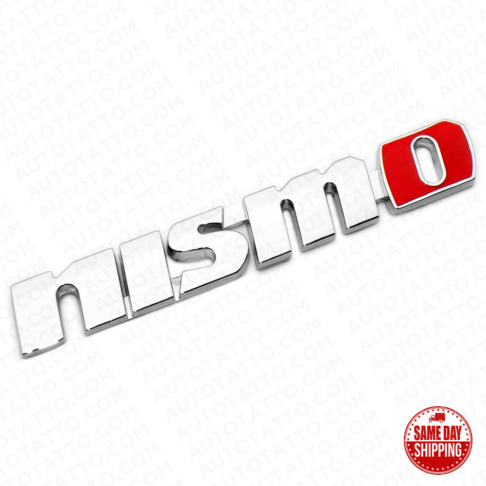 New Nismo Racing Sport Black Trunk Lid Rear Emblem Logo 3D Badge Decorate Red