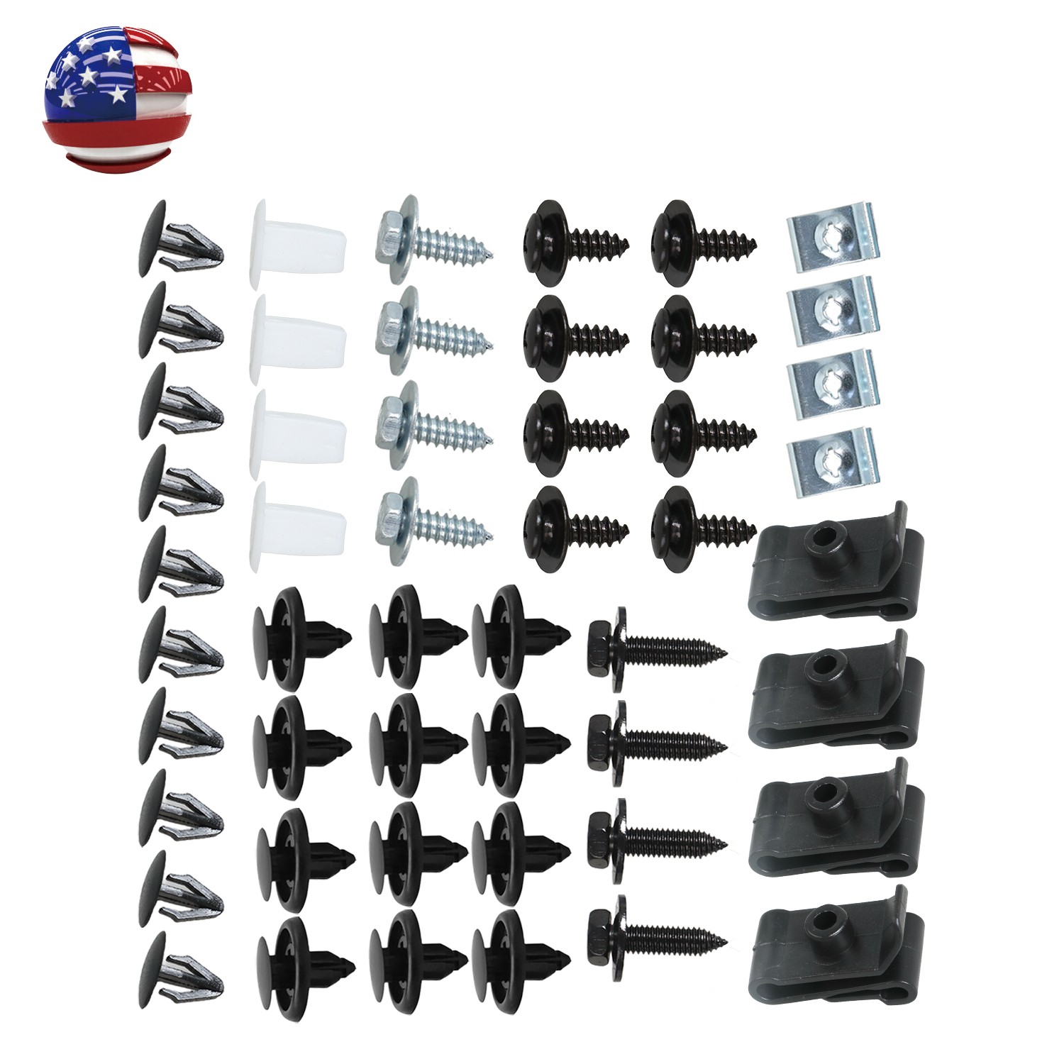 Engine Splash Shield Fastener Nylon Push Clip Metal Sheet Screw Snap Fastener