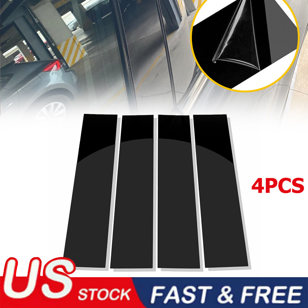 Super Cab Crew Piano Black Pillar Door Post Trim For 2004-2014 Ford F-150 F150