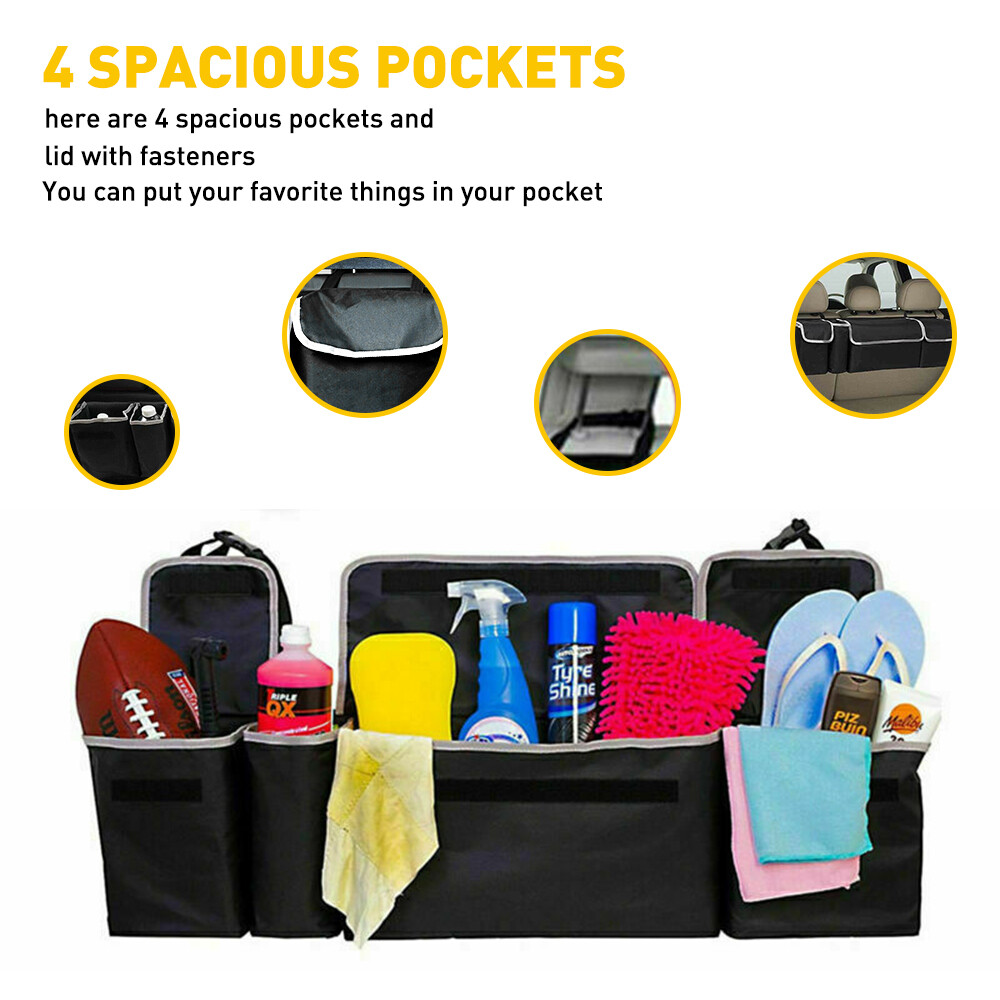 Multi-use Car Trunk Organizer Back Seat Storage Box Bag Oxford Car Accessories