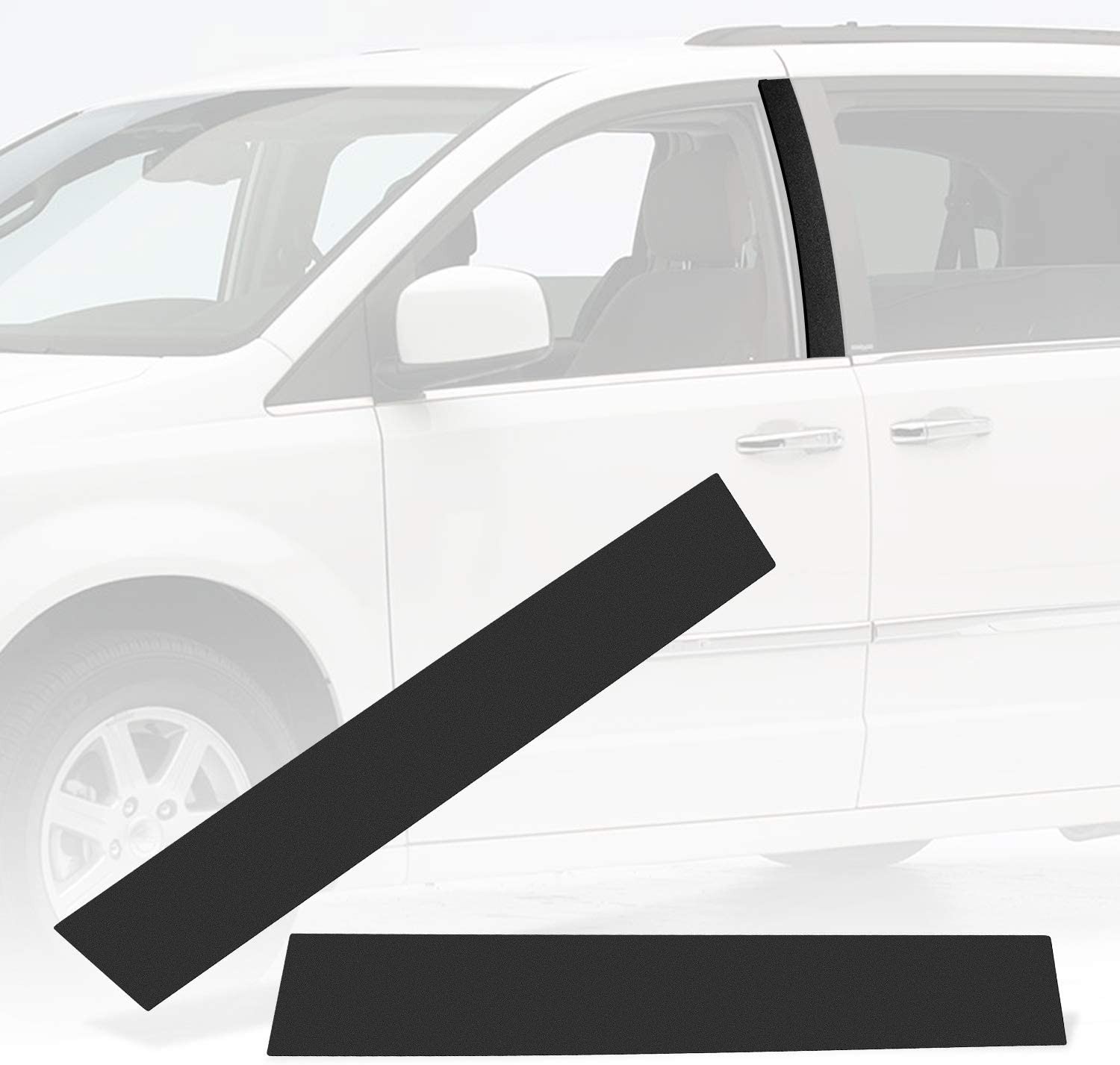 Pair Front Door Applique B Pillar Fit For 08-16 Town Country 08-20 Grand Caravan