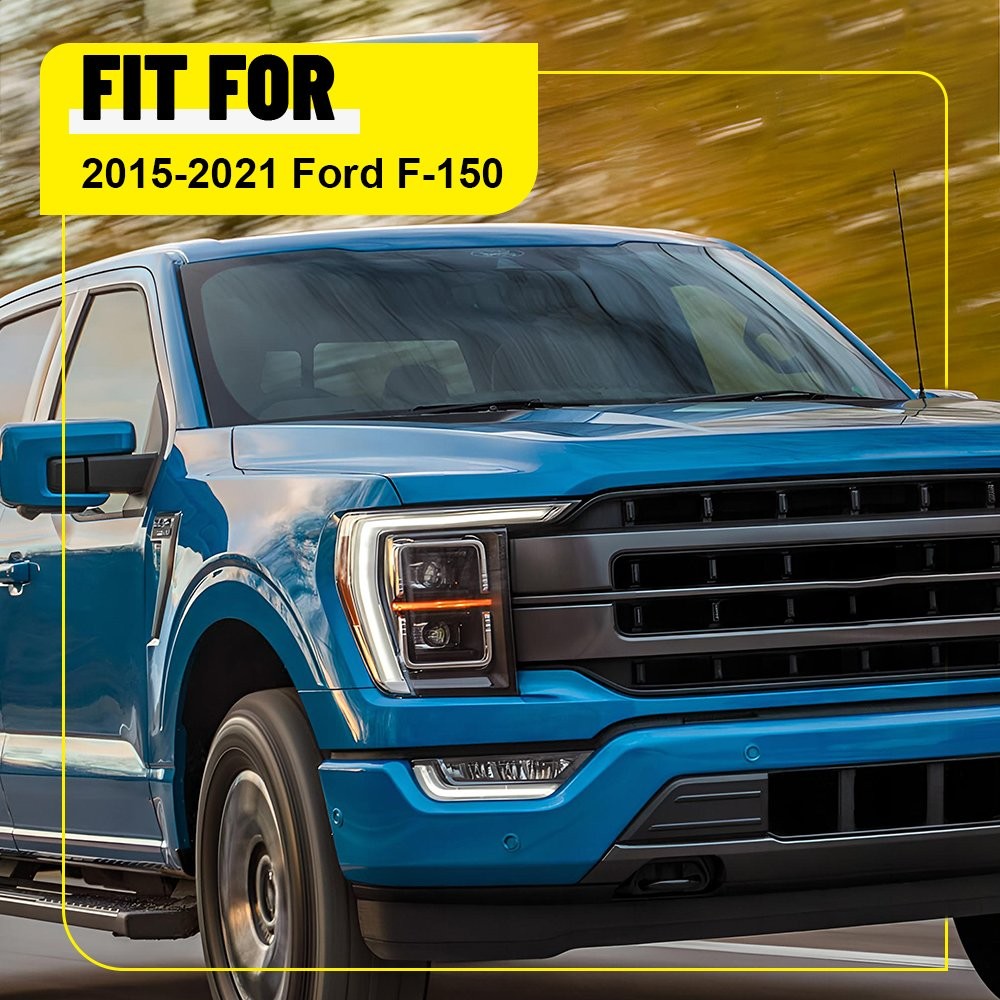 4x Glossy Black B Pillar Post Door Covers Trim For 15-21 Ford F-150 with Keypad