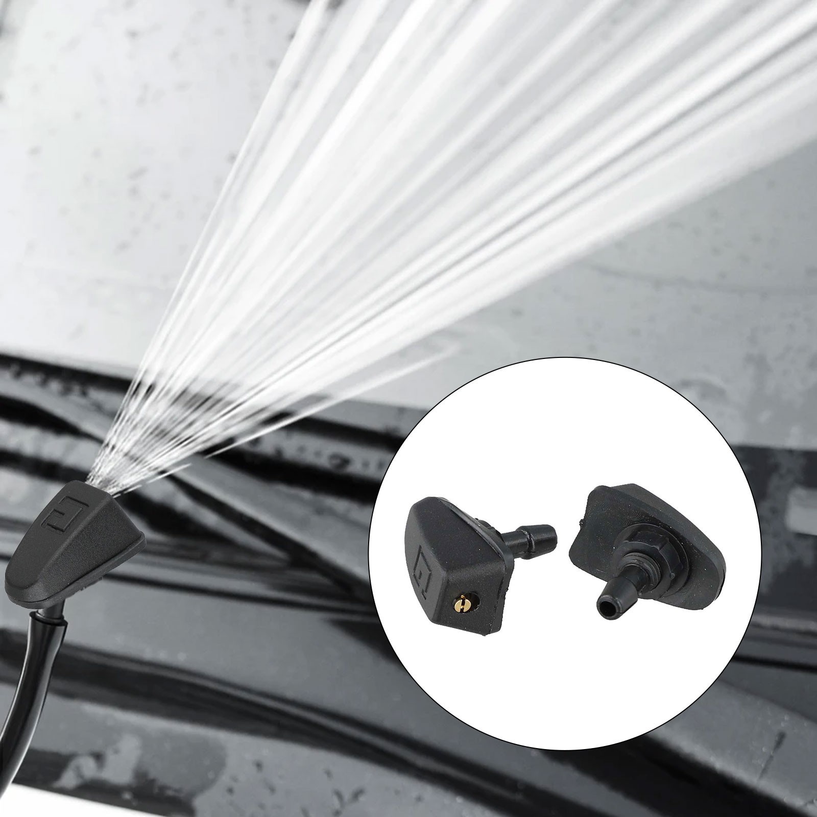 Glass Cleaner Cleaner Water Spray 10g 8mm Accessories Black Fan-shaped