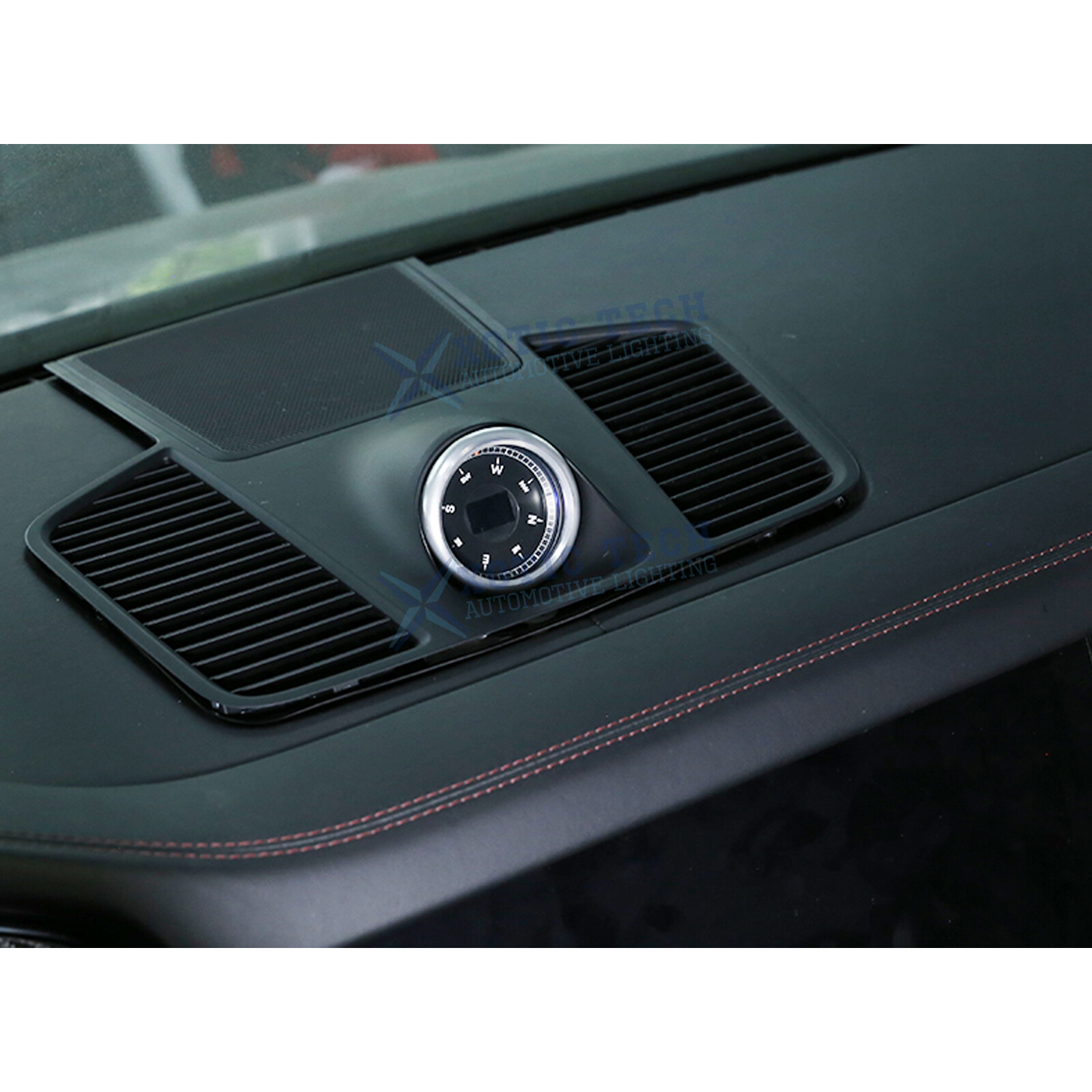 Aluminum Alloy Dashboard Center Clock Ring Trim Stciker Universally fit Porsche