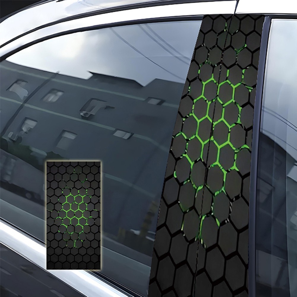 Simple Install For Honeycomb Car B Pillar Waterproof Decal for All Vehicles