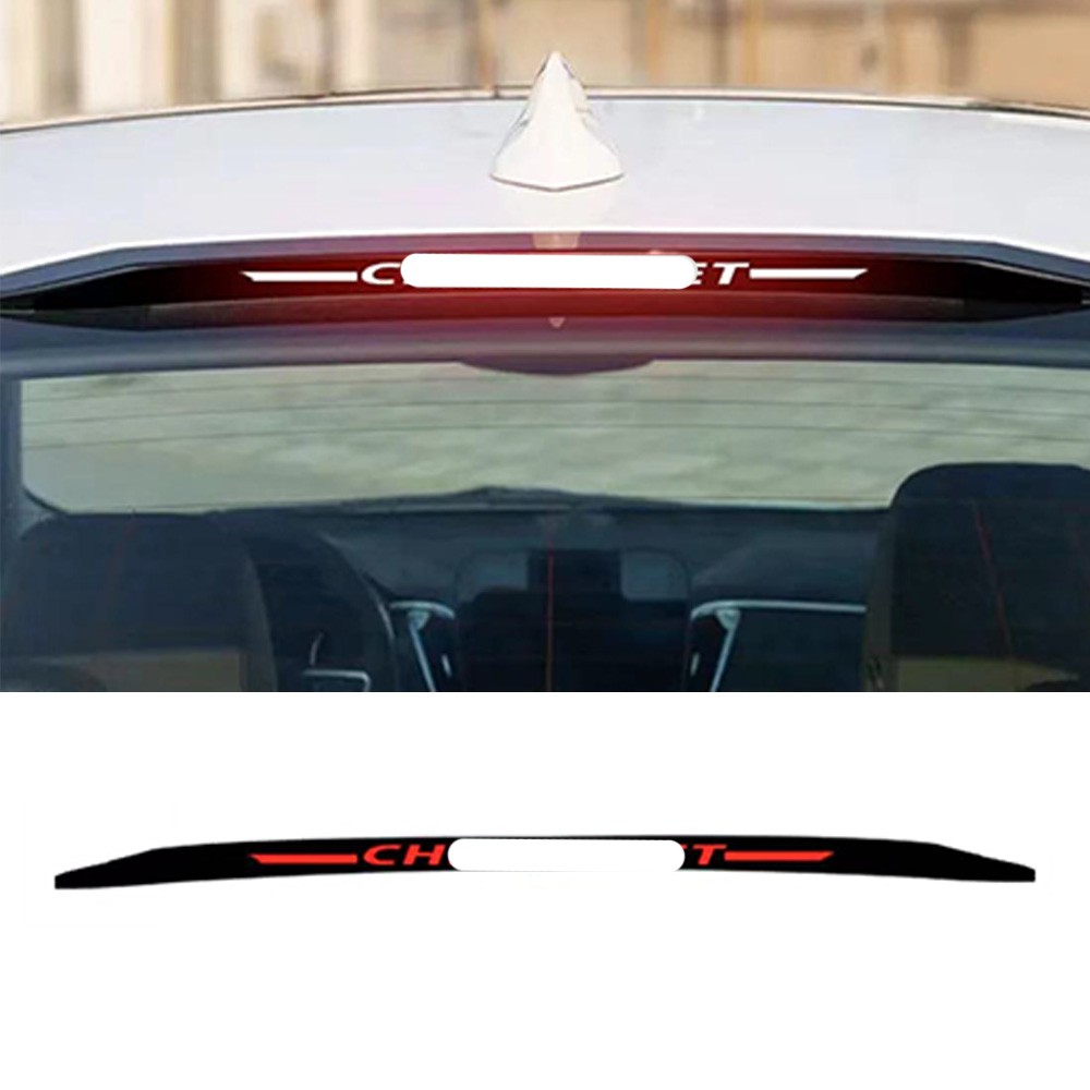 Black Glossy Tail High Brake Lamp Light Cover Decor For Chevry Malibu 2016-2025