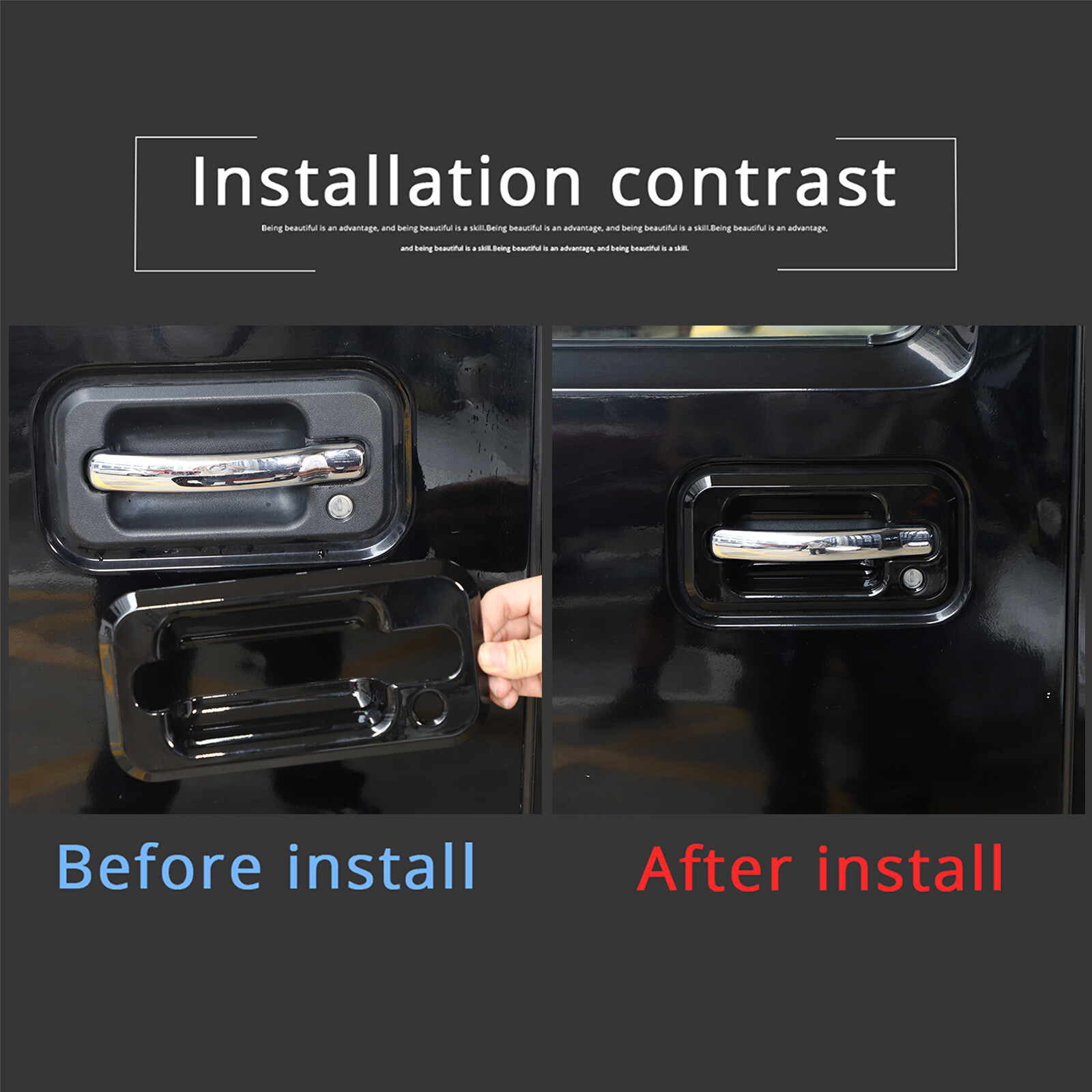 Interior Exterior Accessories Cover Trim Kit For Hummer H2 2003-2009 Gloss Black
