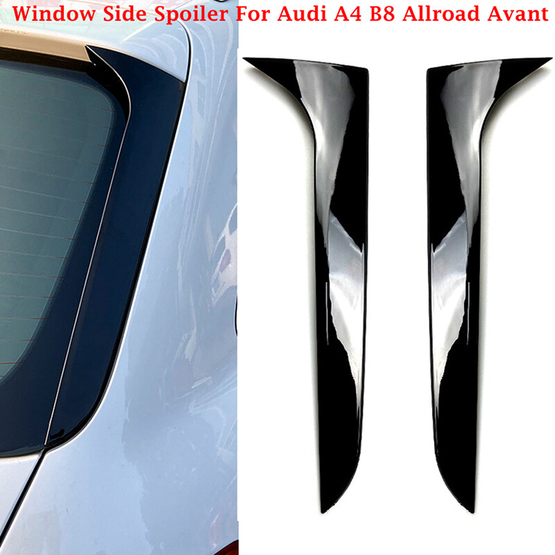 Rear Window Side Spoiler Splitter Plastic For Audi A4 B8 Allroad Avant