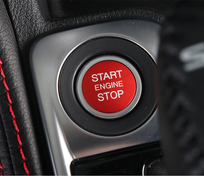 For Nissan Versa 2020-2025 Red Aluminum Interior Start Stop Button Cover