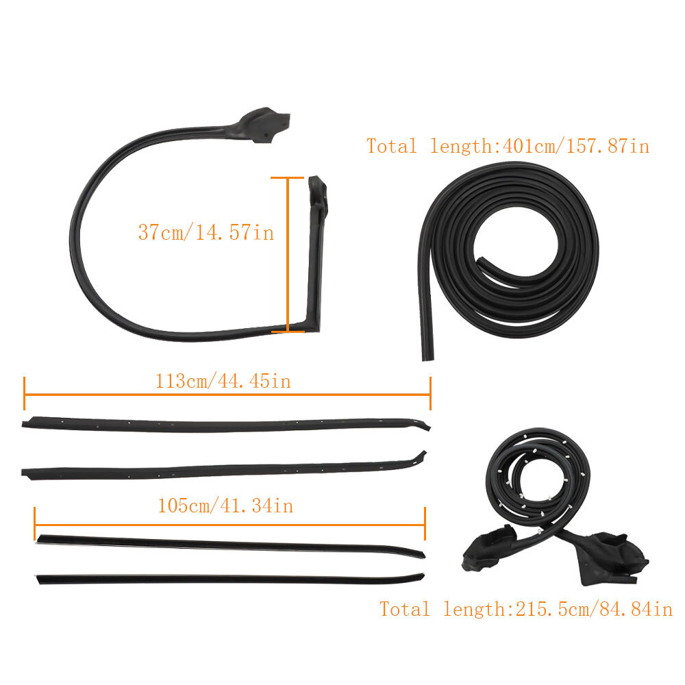 Suit For 1970-81 Pontiac Firebird/Chevrolet Camaro Weatherstrip Seal Gasket 9pcs