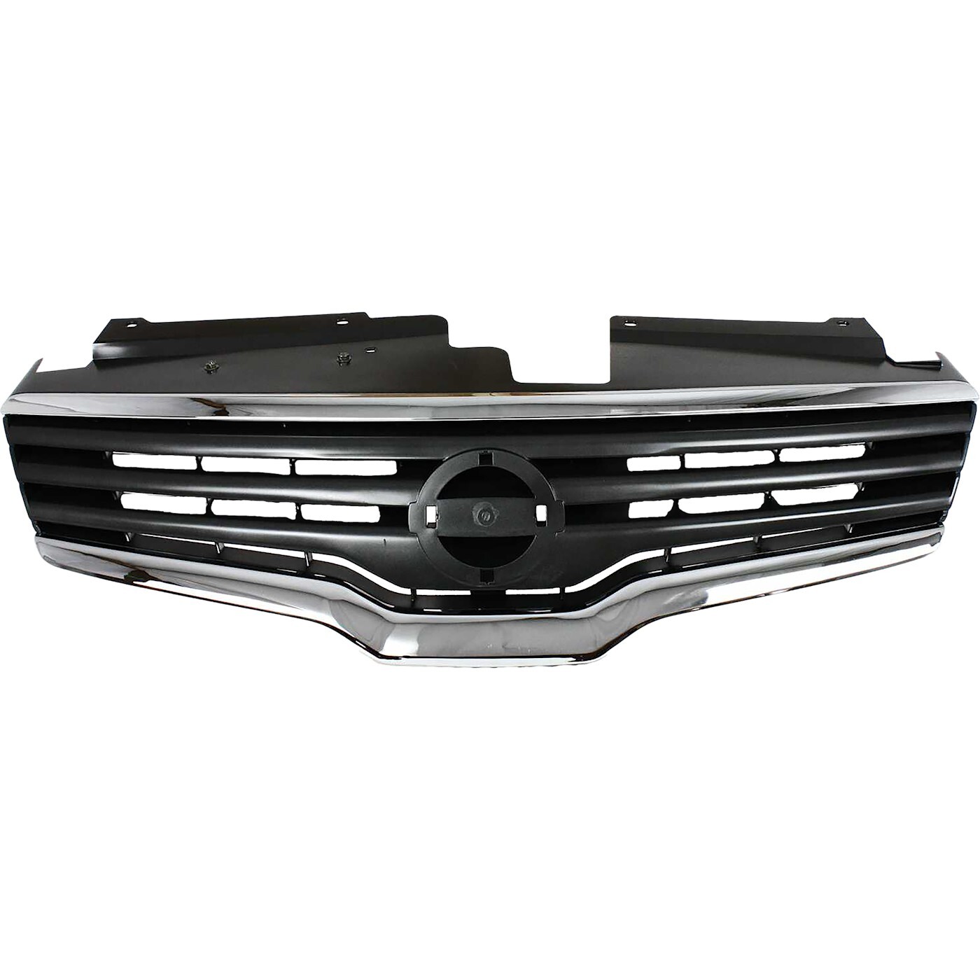 Grille Assembly For 07-09 Nissan Altima Sedan Chrome Shell With Emblem Provision