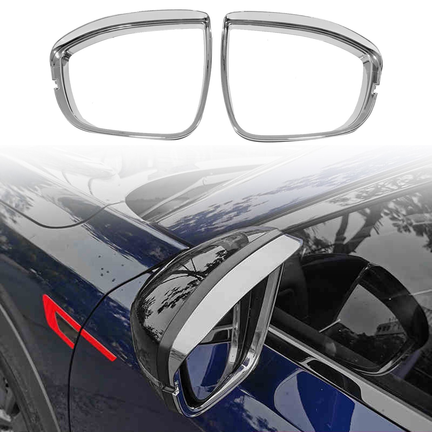 for Nissan Pathfinder 2022-2025 Exterior Rearview Mirror Eyebrow Cover Trim 2pcs