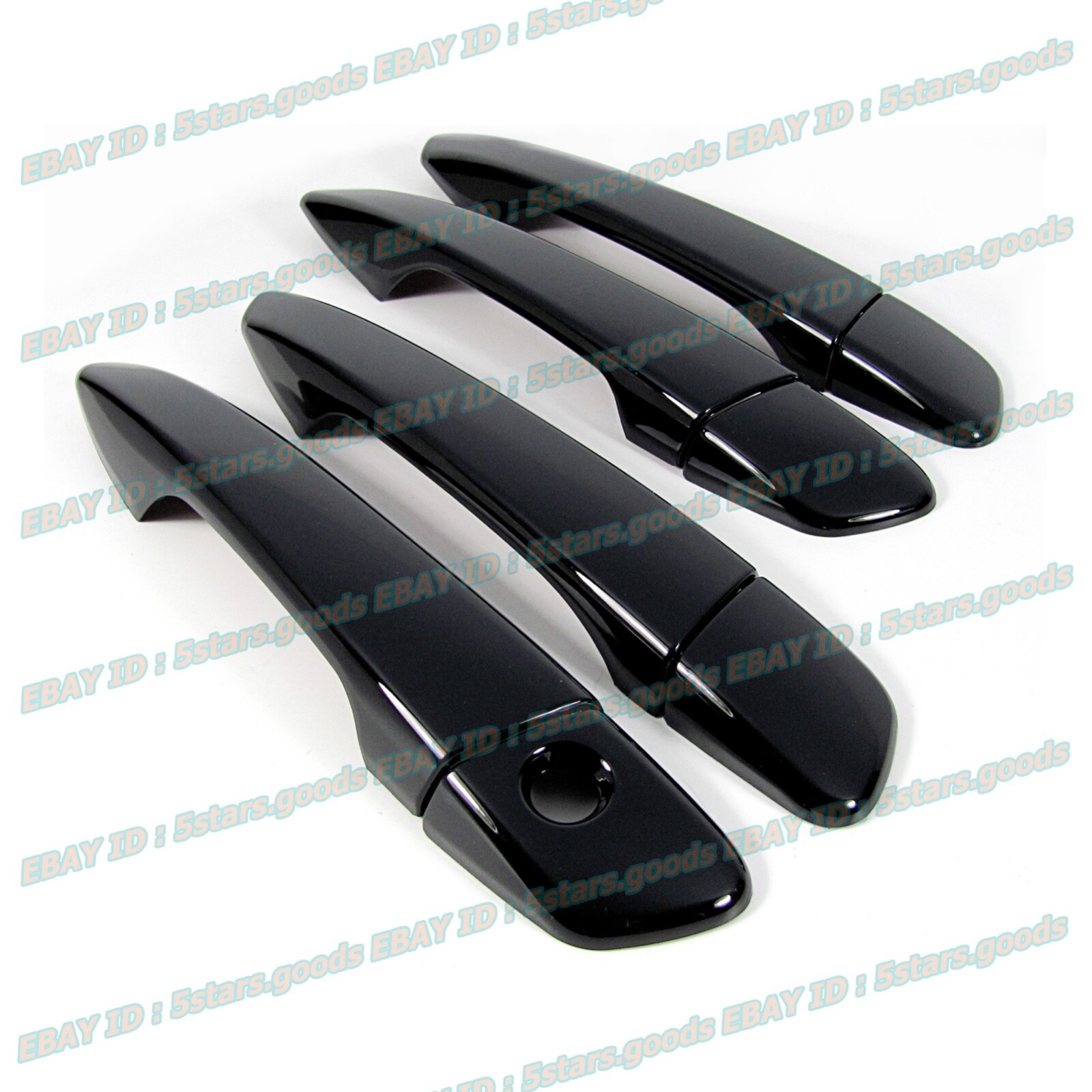 Glossy Pure Black Side Door Handle Cover Trim For 2013-2018 Lexus ES350 Sedan