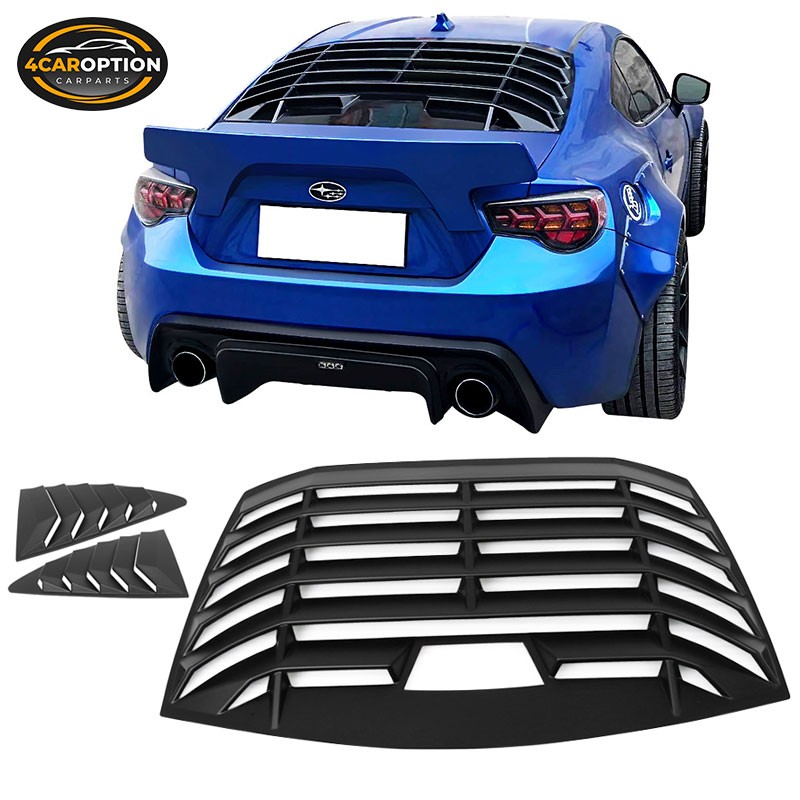 Fits 13-20 FR-S BRZ Toyota 86 IKON Style Rear & Quarter Side Window Louvers